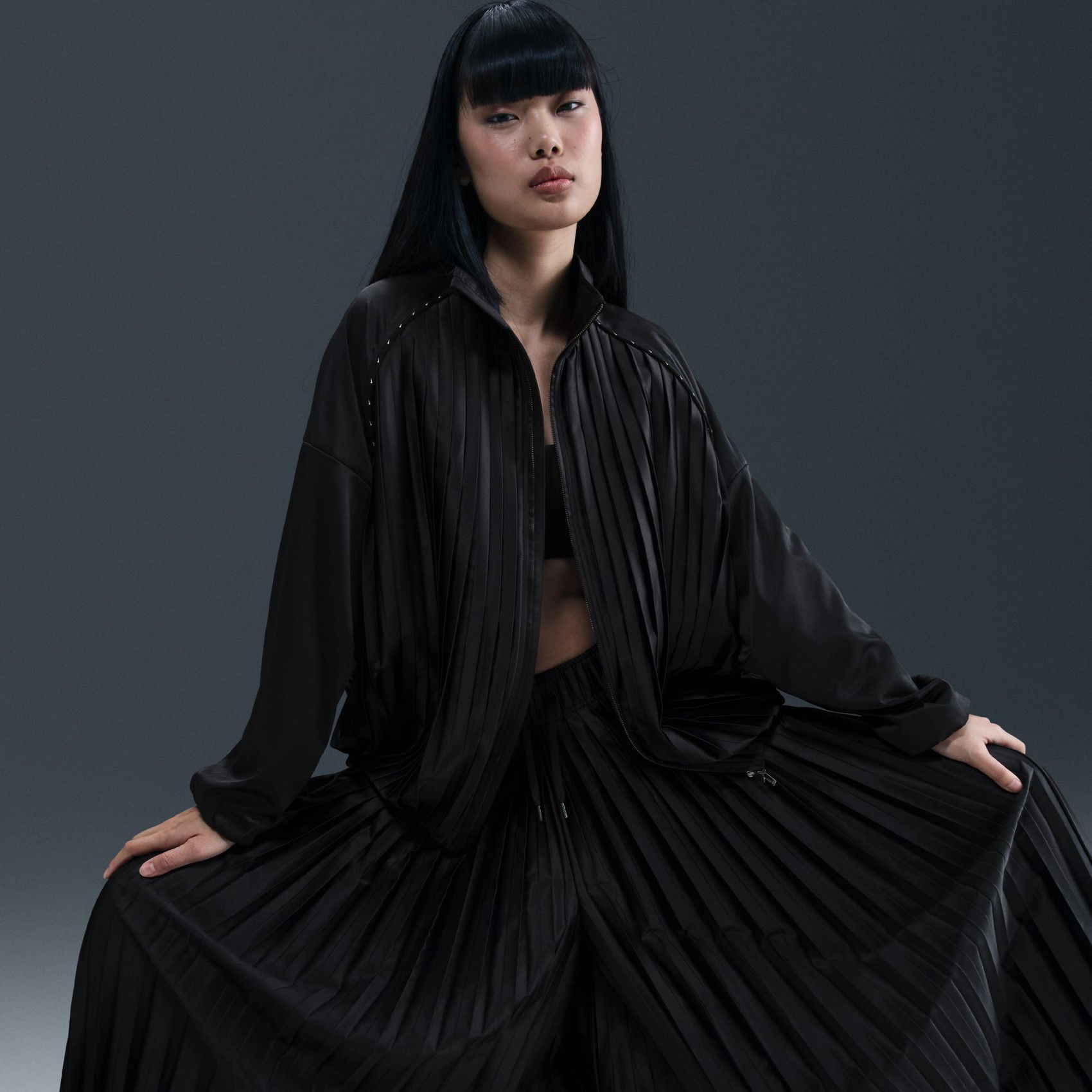 Nike Collection Pleated Pant Kadın Siyah Eşofman Altı HJ0520-010