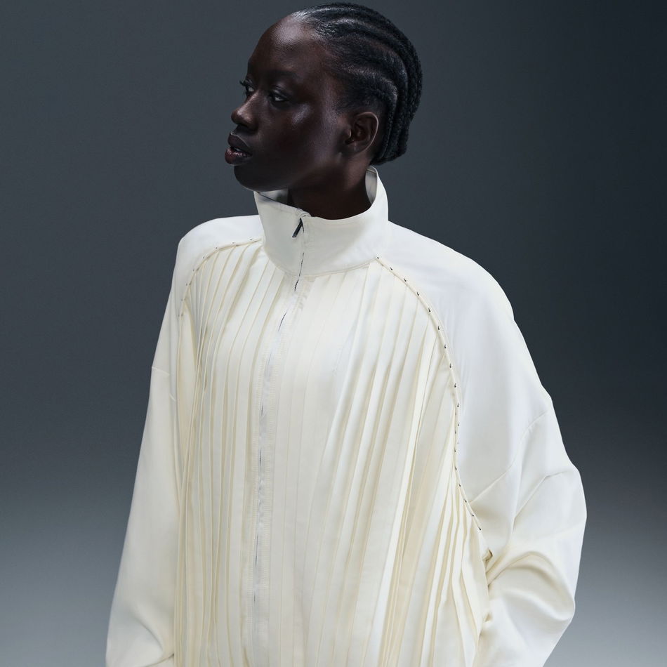 Collection Pleated Track Jacket Kadın Bej Ceket