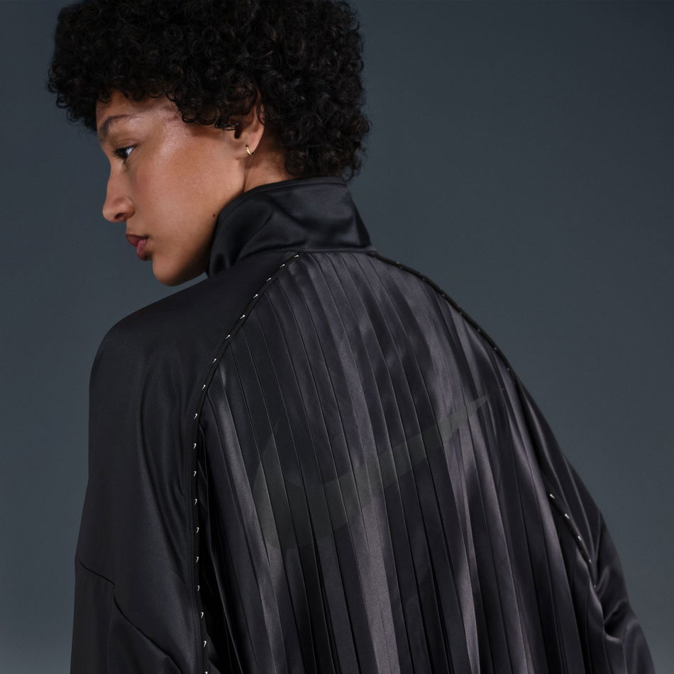 Collection Pleated Track Jacket Kadın Siyah Ceket