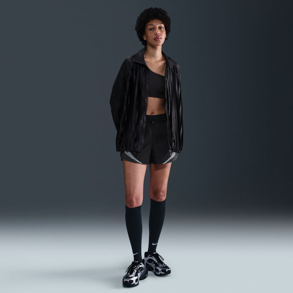 Collection Pleated Track Jacket Kadın Siyah Ceket