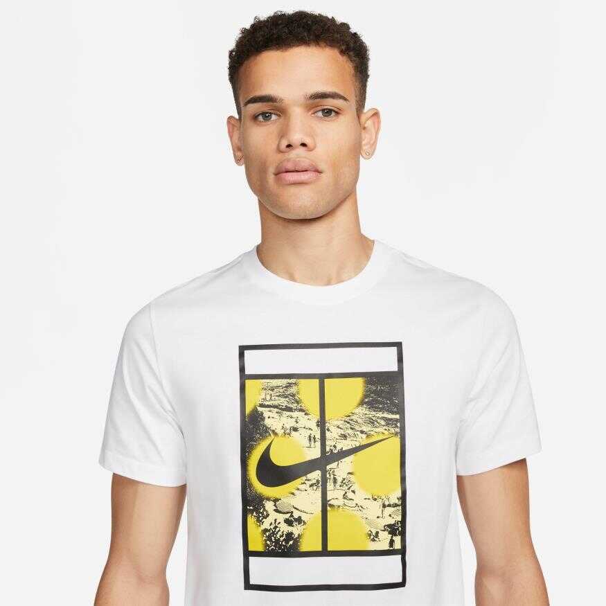 Nike Nike Court Tee Heritage Erkek Ti ort FD0028 100