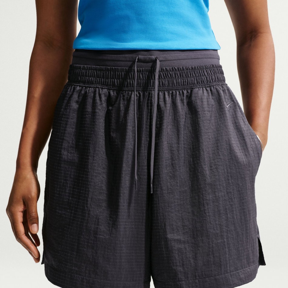 Double Waistband Short Kadın Gri Şort
