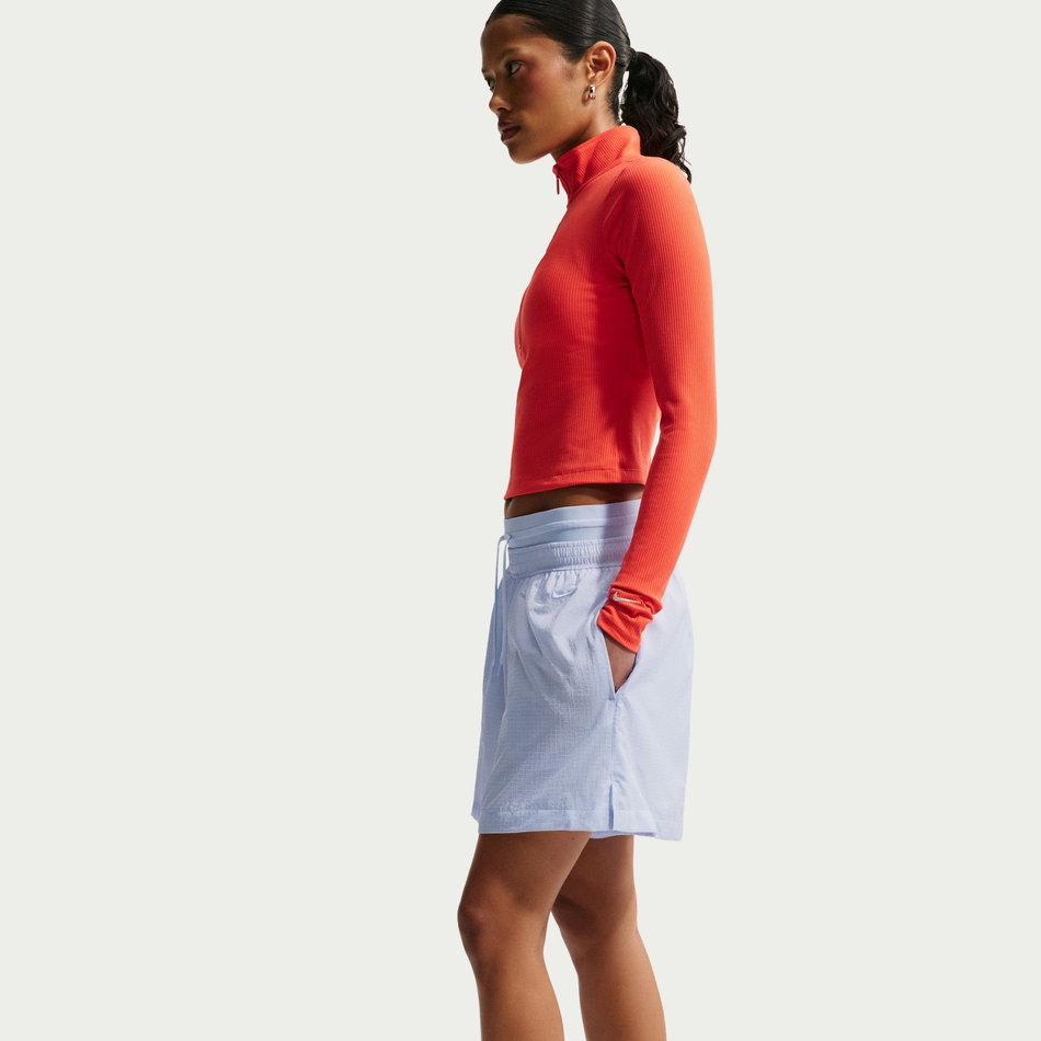 Double Waistband Short Kadın Mavi Şort