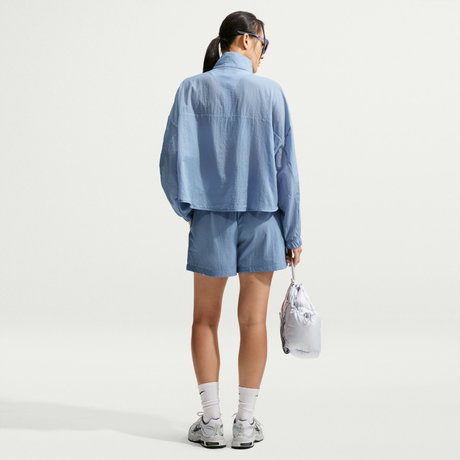NIKE - Double Waistband Short Kadın Mavi Şort (1)