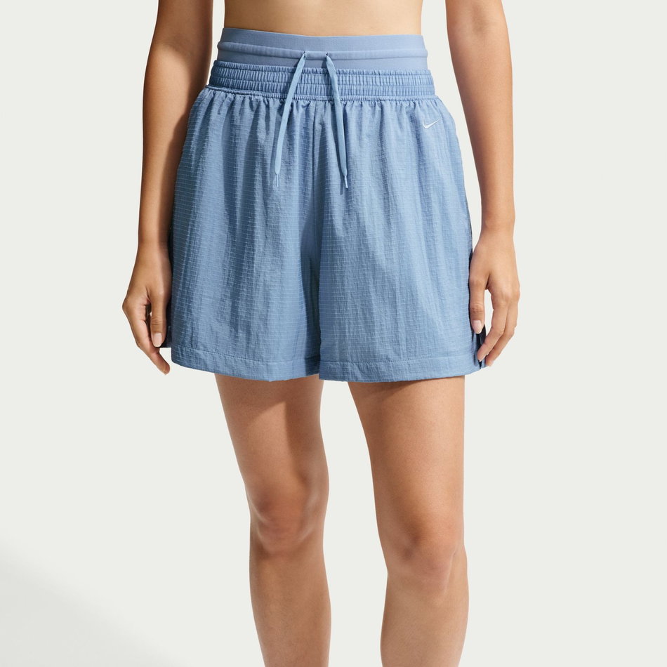 Double Waistband Short Kadın Mavi Şort