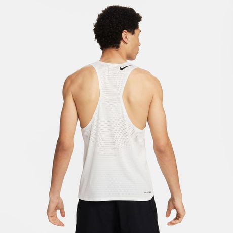 NIKE - Dri-FIT ADV AeroSwift Singlet Erkek Beyaz Atlet (1)