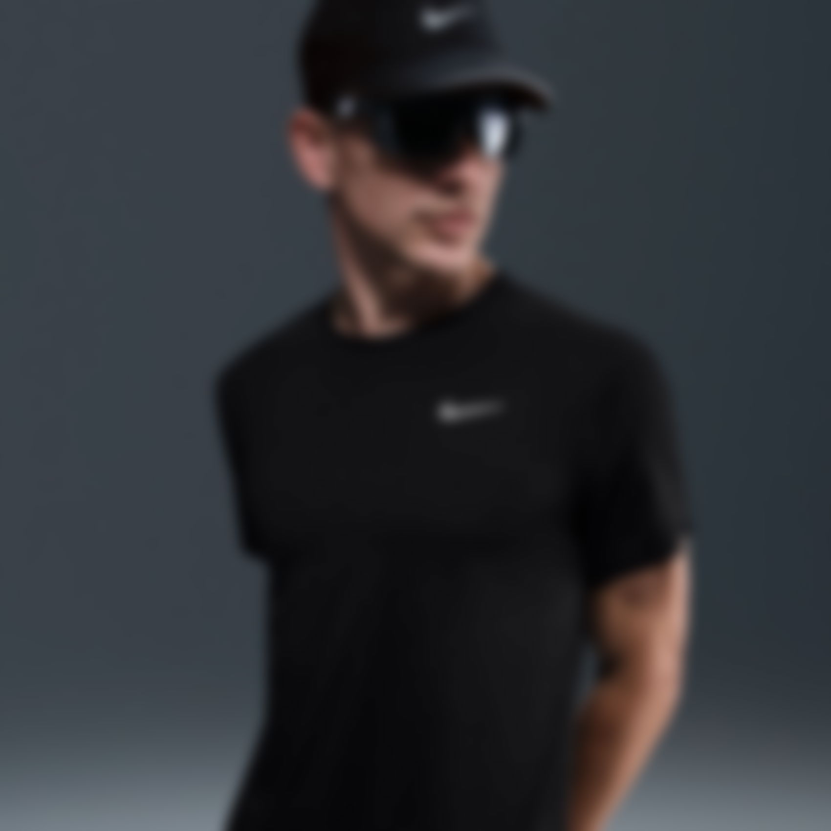 NIKE - Dri-FIT Breathe Miler SS Top Erkek Siyah Tişört