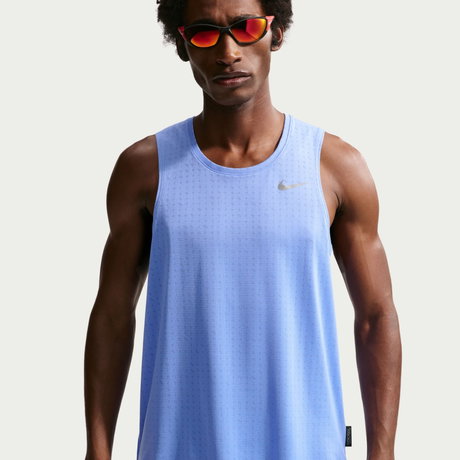 NIKE - Dri-FIT Breathe Miler Tank Erkek Mavi Atlet