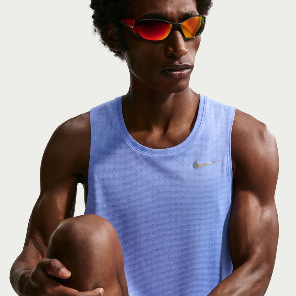 Dri-FIT Breathe Miler Tank Erkek Mavi Atlet