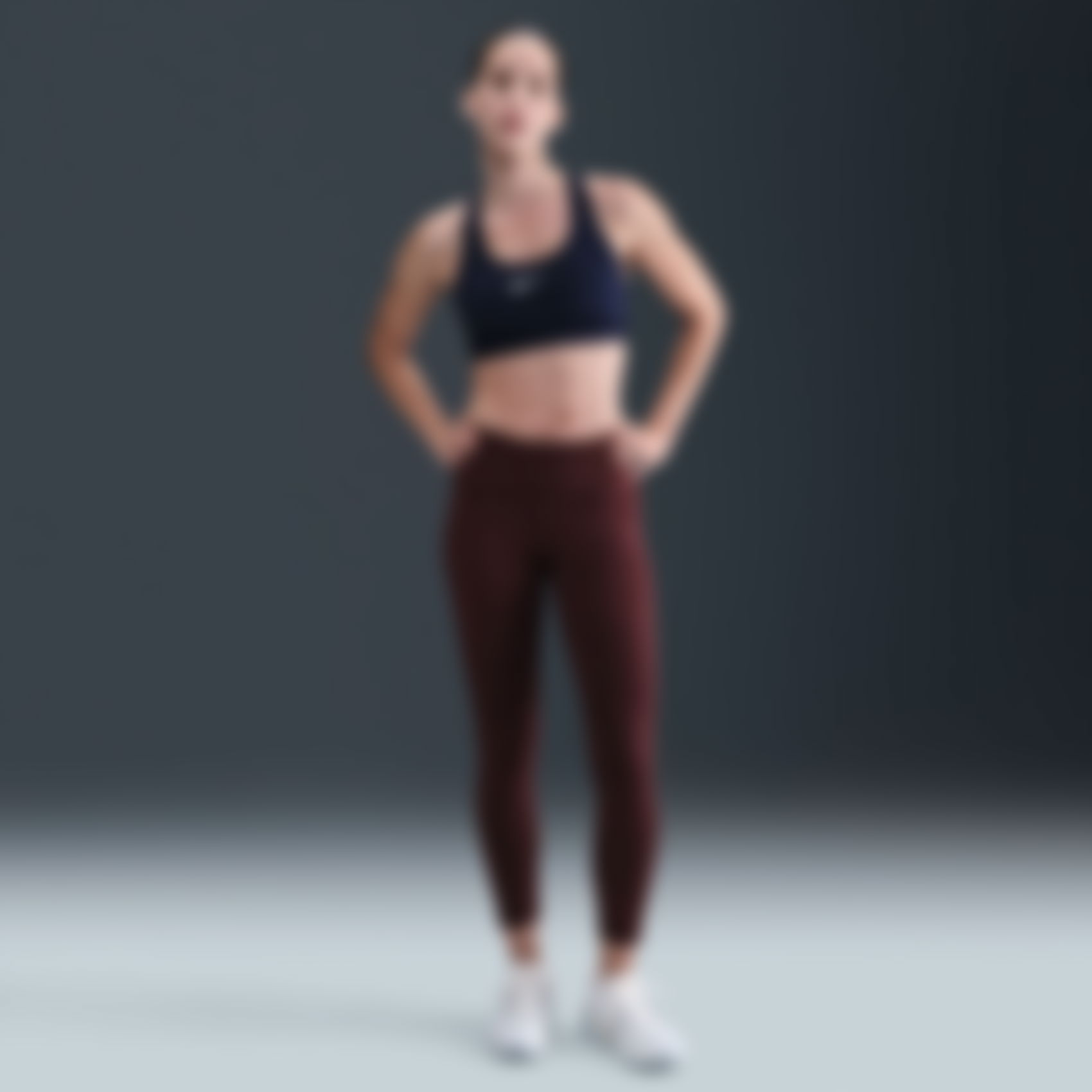 NIKE - Dri-FIT Fast MR 7/8 Tight Kadın Bordo Tayt