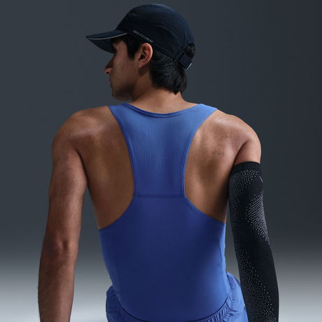 NIKE - Dri-FIT Fast Singlet Erkek Mavi Atlet (1)