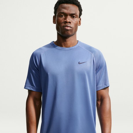 NIKE - Dri-FIT Flex Ss Top Erkek Mavi Tişört (1)