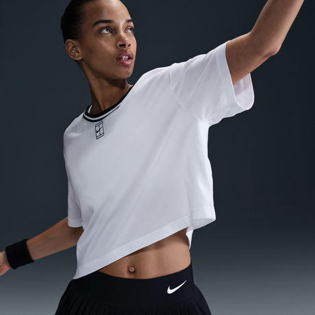 NIKE - Dri-FIT Heritage SS Crop Tee Kadın Beyaz Tişört