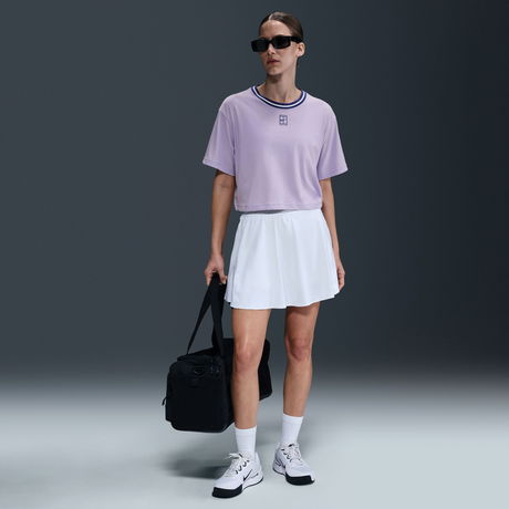 NIKE - Dri-FIT Heritage SS Crop Tee Kadın Mor Tişört