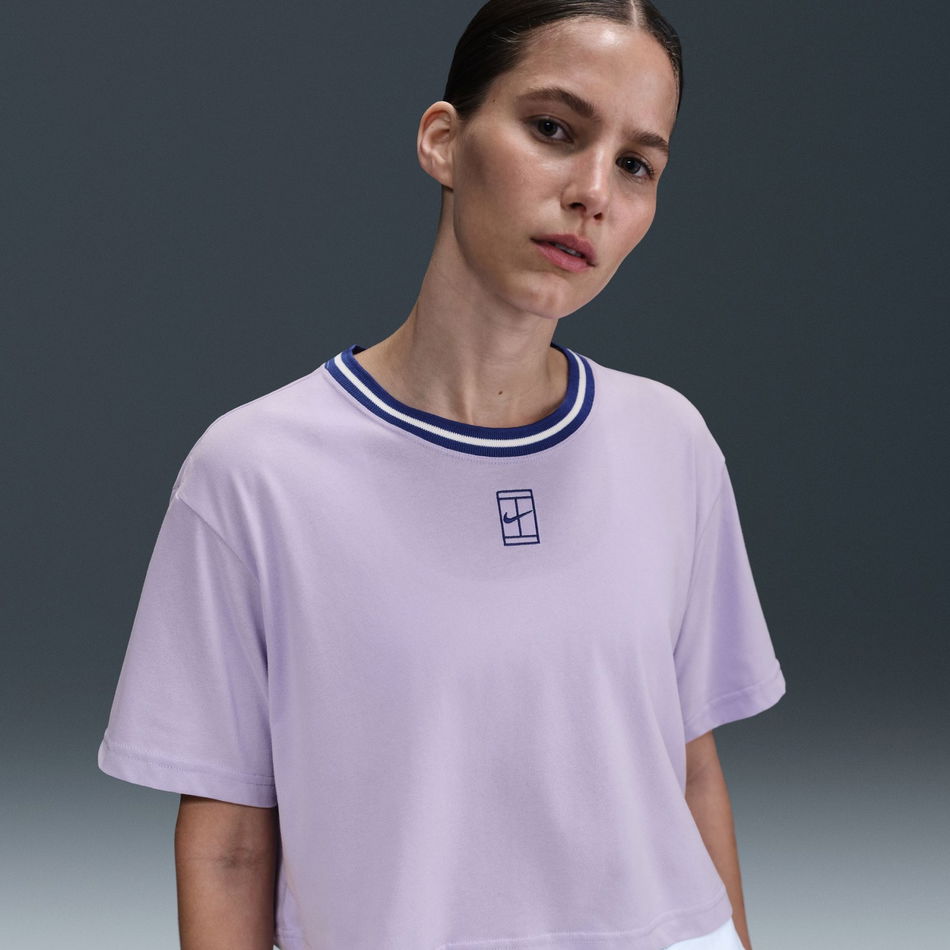 Dri-FIT Heritage SS Crop Tee Kadın Mor Tişört