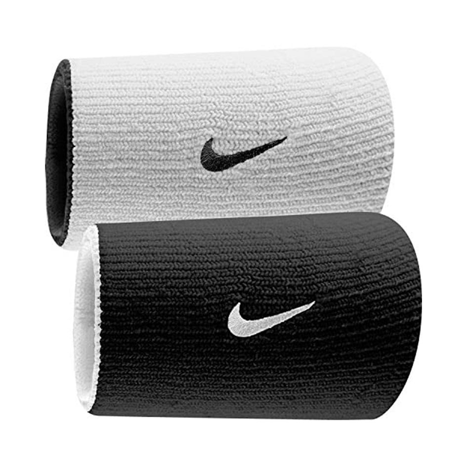 NIKE DRI-FIT HOME & AWAY DOUBLEWIDE WRISTBANDS WHITE N.NN.B0.