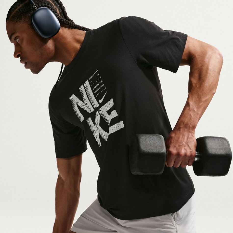 Dri-FIT Hyverse Gfx Fill Ss Erkek Siyah Tişört