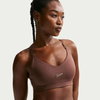 NIKE - Dri-FIT Indy Bra Pedli Kadın Kahverengi Sporcu Sütyeni (1)