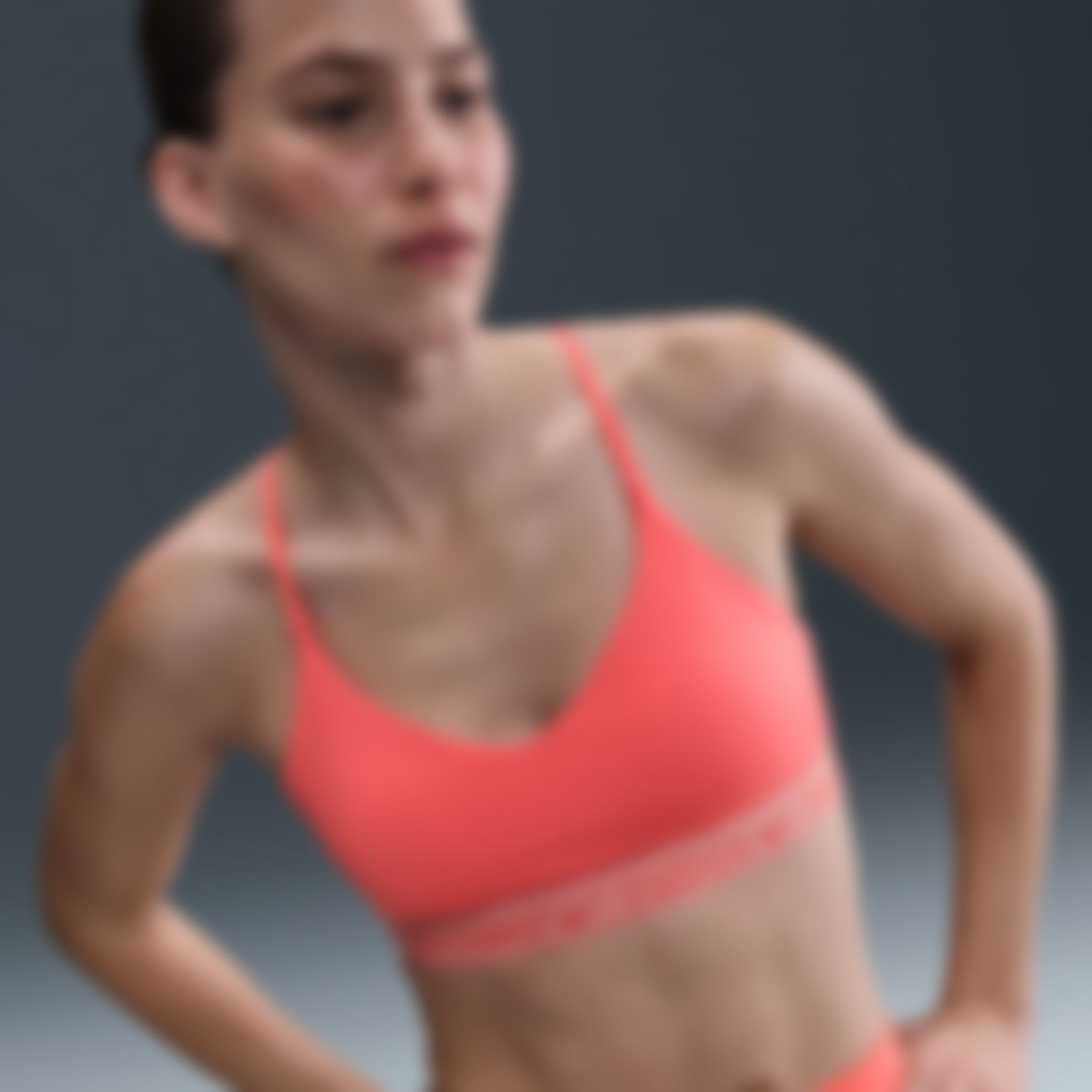 NIKE - Dri-FIT Indy Bra Kadın Turuncu Sporcu Sütyeni