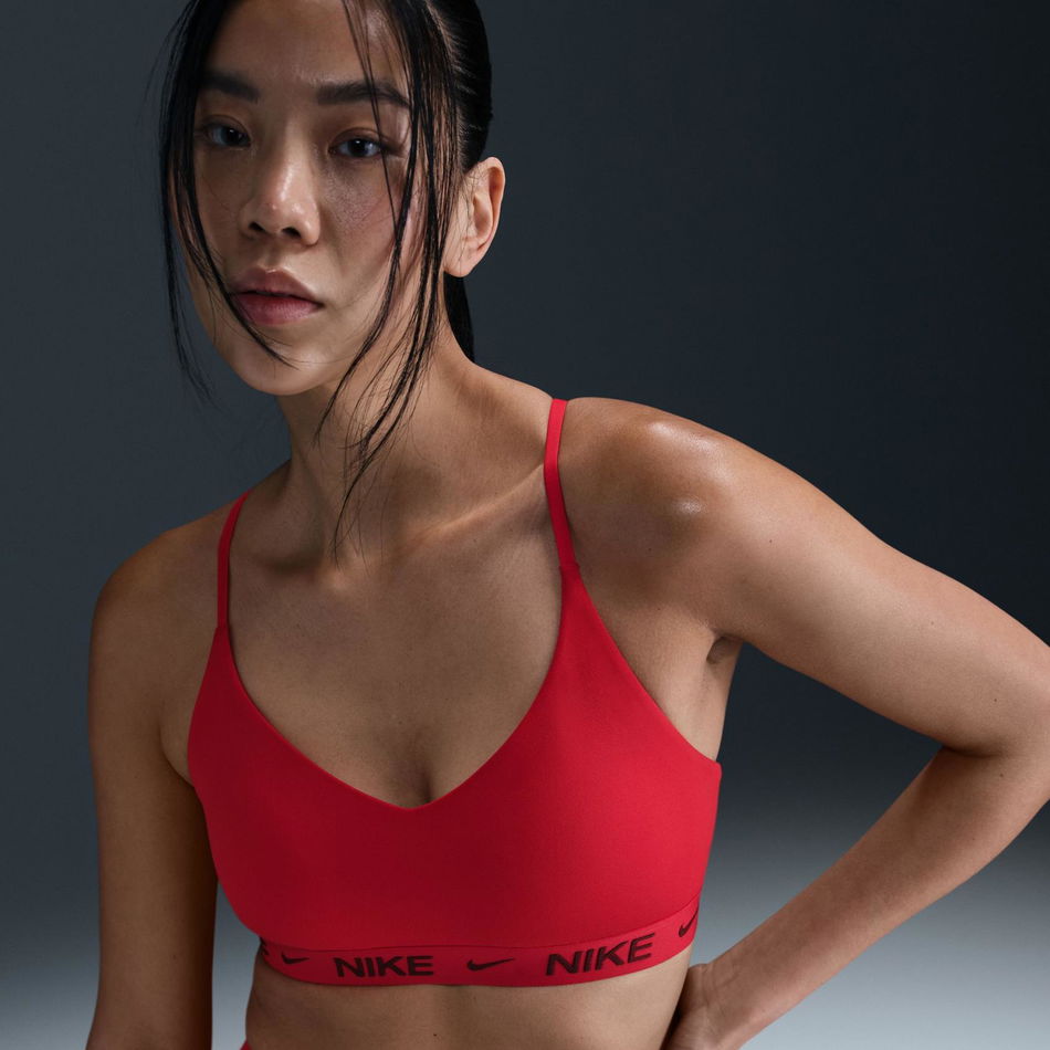 Dri-FIT Indy Light Support Bra Kadın Kırmızı Sporcu Sütyeni