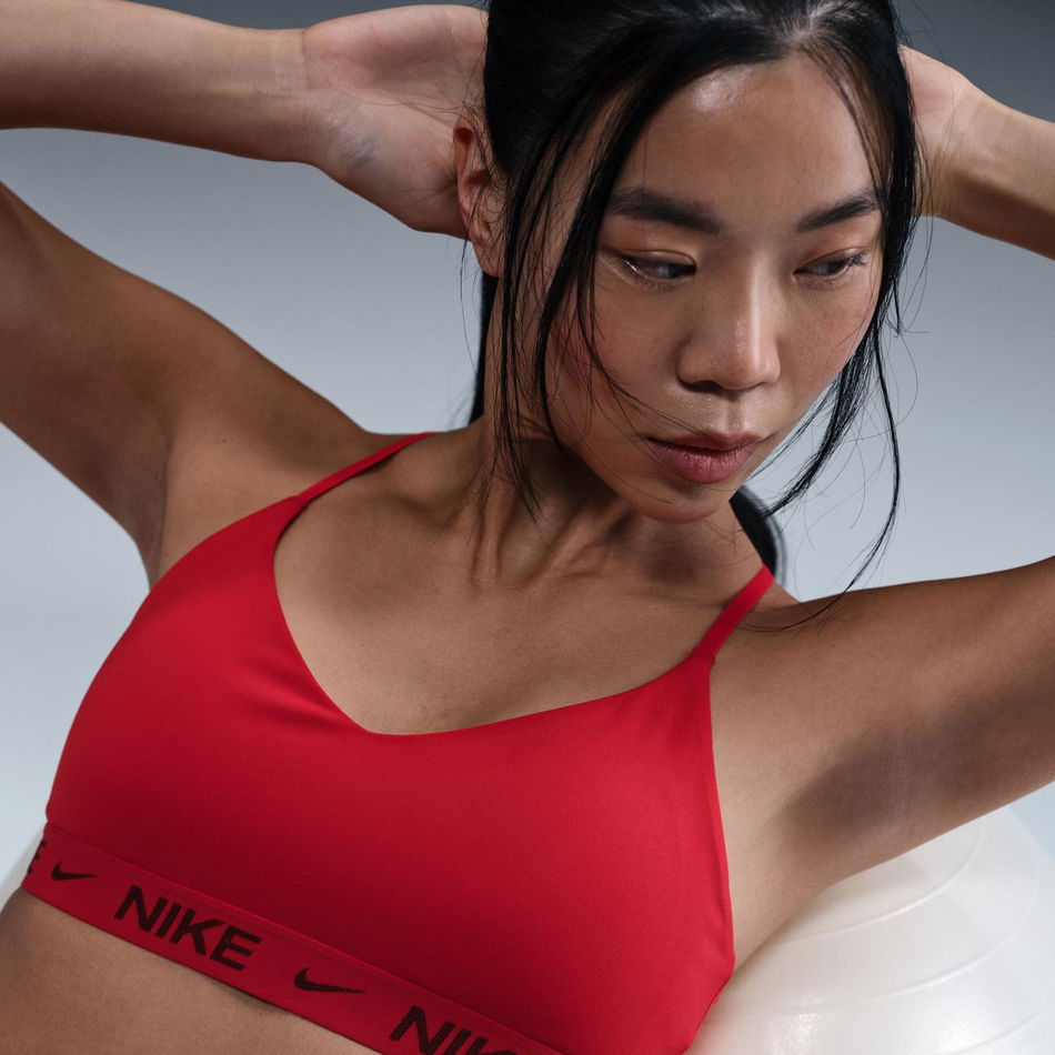 Dri-FIT Indy Light Support Bra Kadın Kırmızı Sporcu Sütyeni