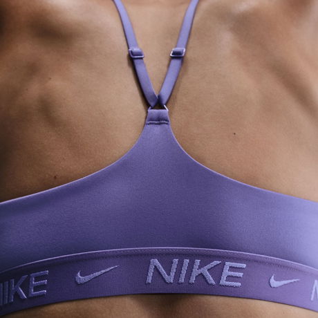 NIKE - Dri-FIT Indy Light Support Bra Kadın Mor Sporcu Sütyeni (1)