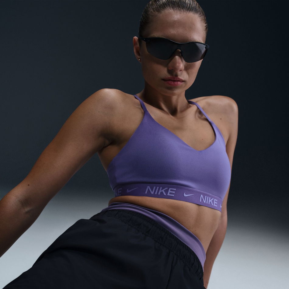Dri-FIT Indy Light Support Bra Kadın Mor Sporcu Sütyeni