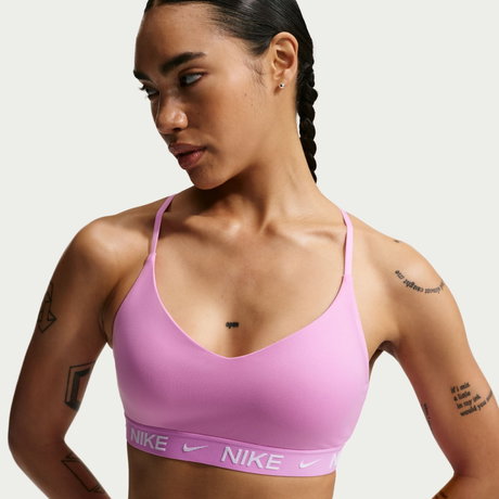 NIKE - Dri-FIT Indy Light Support Bra Pedli Kadın Pembe Sporcu Sütyeni (1)