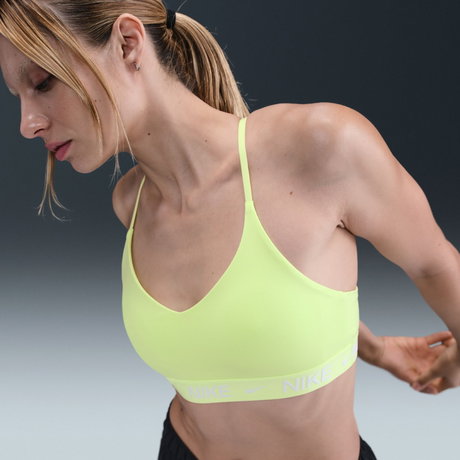 NIKE - Dri-FIT Indy Light Support Bra Pedli Kadın Sarı Sporcu Sütyeni (1)