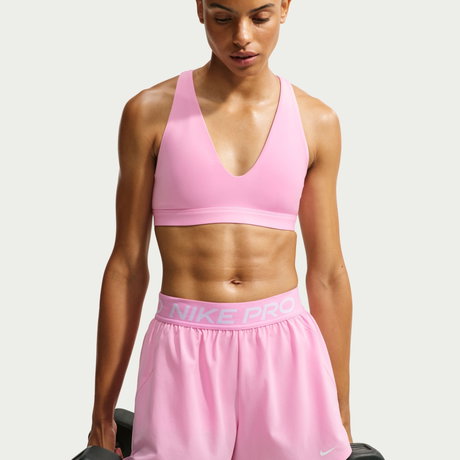 NIKE - Dri-FIT Indy Strappy Bra Kadın Pembe Sporcu Sütyeni