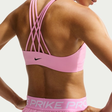 NIKE - Dri-FIT Indy Strappy Bra Kadın Pembe Sporcu Sütyeni (1)