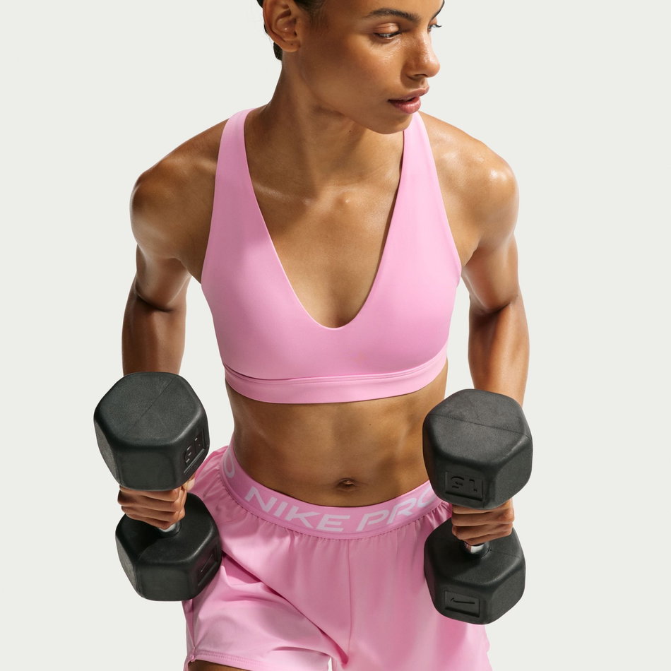 Dri-FIT Indy Strappy Bra Kadın Pembe Sporcu Sütyeni