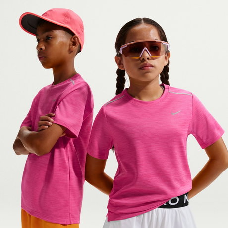 NIKE - Dri-FIT Miler Ss Top Çocuk Pembe Tişört