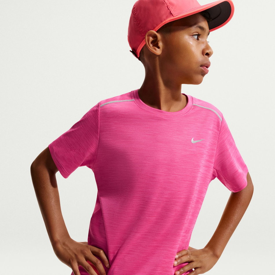 Dri-FIT Miler Ss Top Çocuk Pembe Tişört
