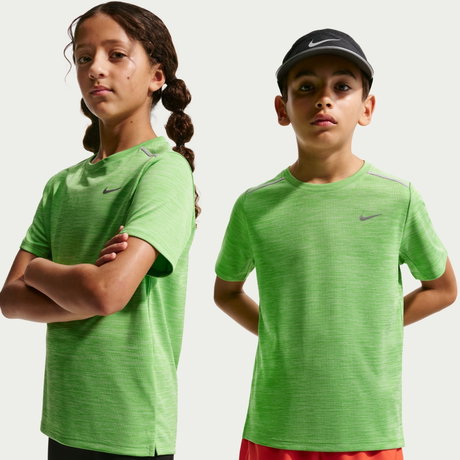 NIKE - Dri-FIT Miler Ss Top Çocuk Yeşil Tişört