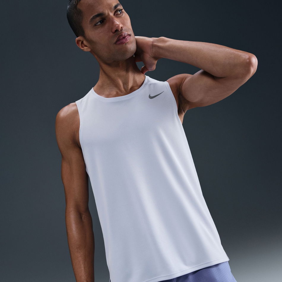 Dri-FIT Miler Tank Erkek Beyaz Atlet