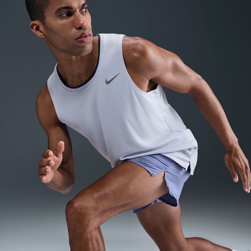Dri-FIT Miler Tank Erkek Beyaz Atlet