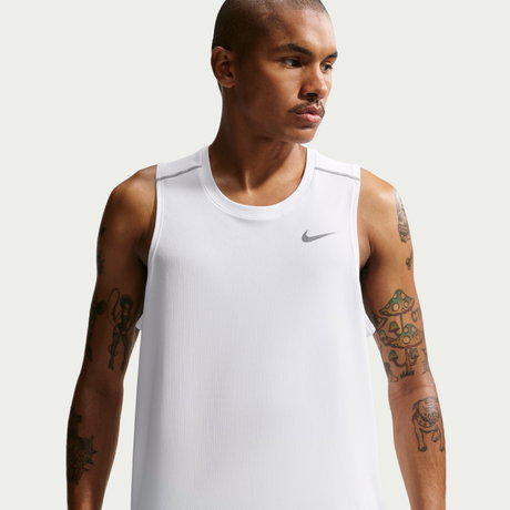 NIKE - Dri-FIT Miler Tank Top Erkek Beyaz Atlet