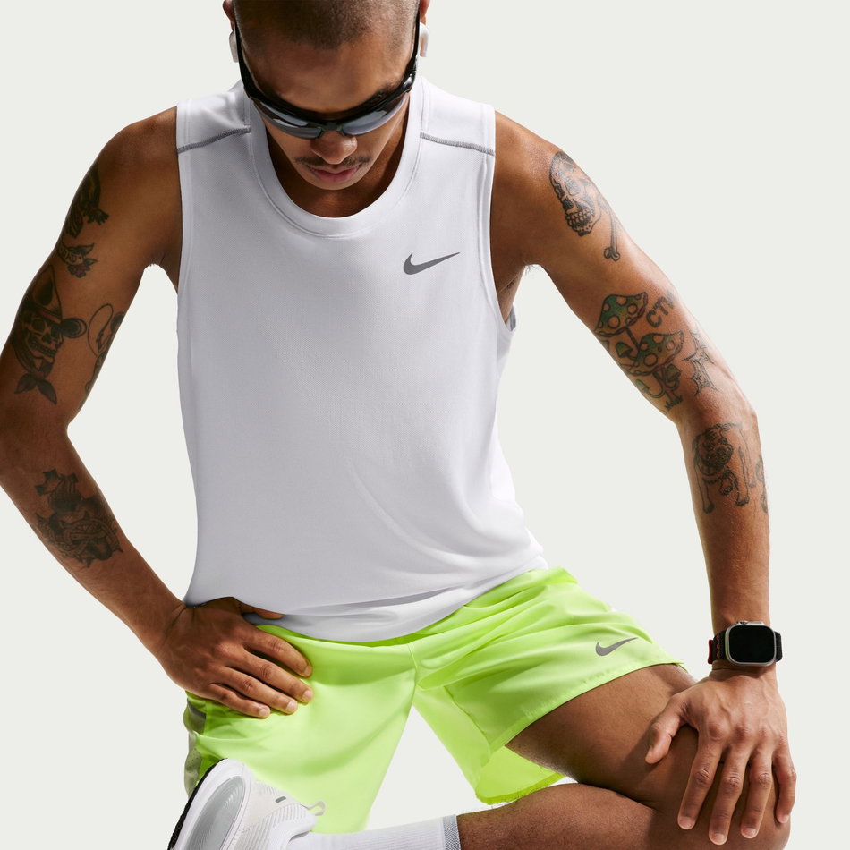 Dri-FIT Miler Tank Top Erkek Beyaz Atlet
