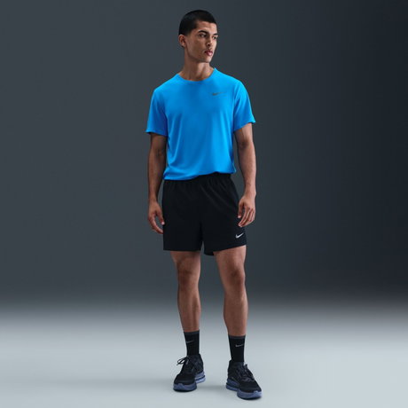 NIKE - Dri-FIT Miler UV Erkek Mavi Koşu Tişörtü