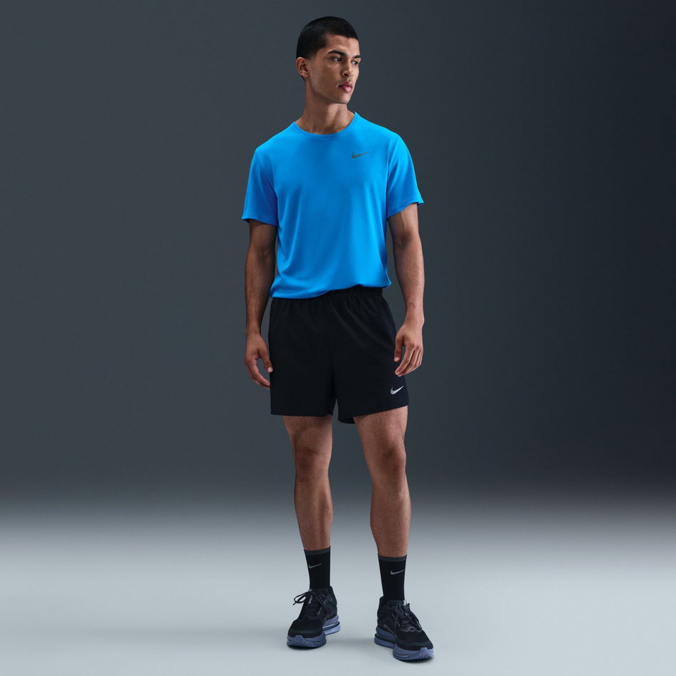 Dri-FIT Miler UV Erkek Mavi Koşu Tişörtü
