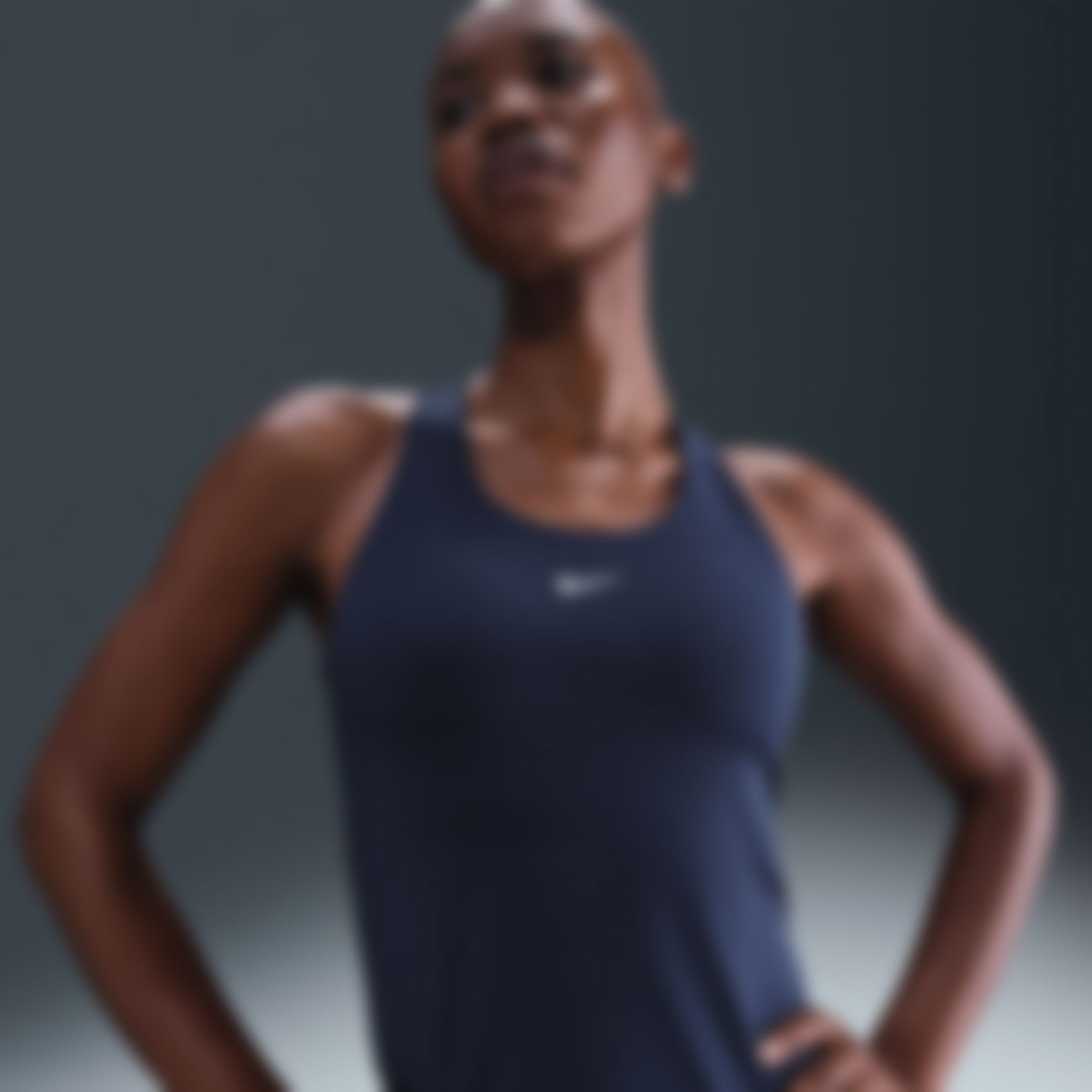 NIKE - Dri-FIT Swoosh Bra Tank Kadın Mavi Atlet