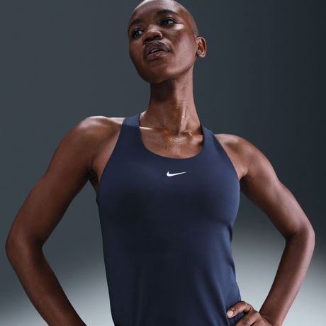 NIKE - Dri-FIT Swoosh Bra Tank Kadın Mavi Atlet