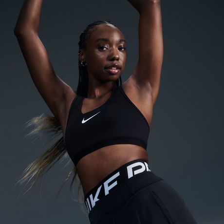 NIKE - Dri-FIT Swoosh Hafif Destekli Ayarlanabilir Kadın Sporcu Sütyeni