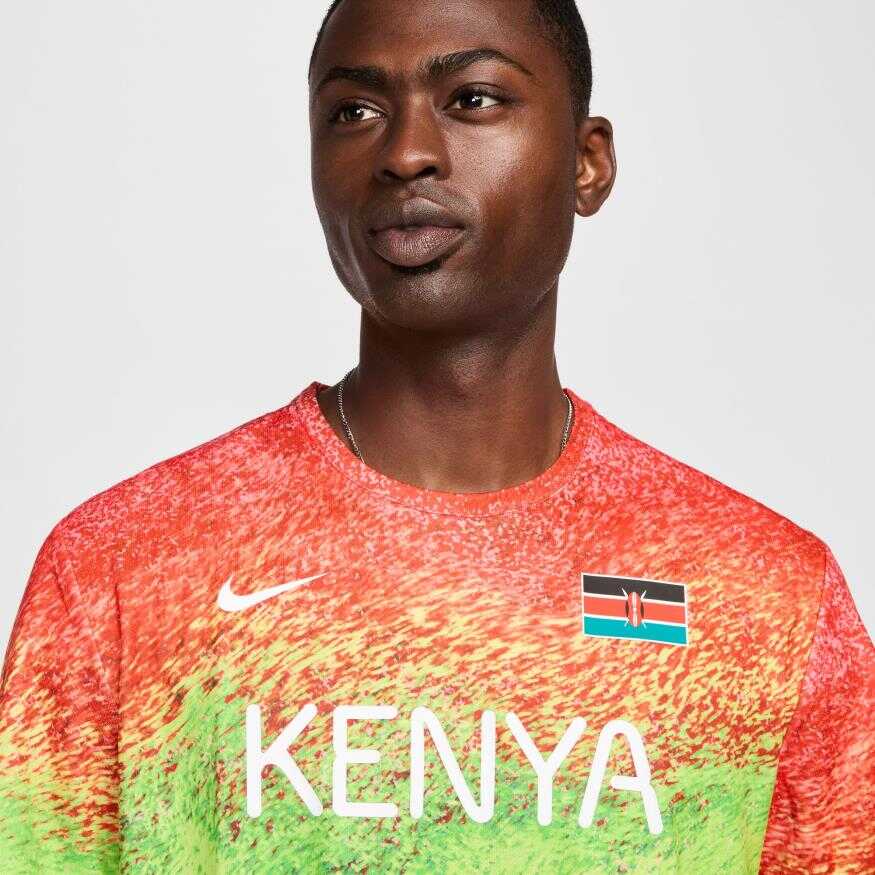 Dri-FIT Team Kenya Miler Erkek Kısa Kollu Running Tişört