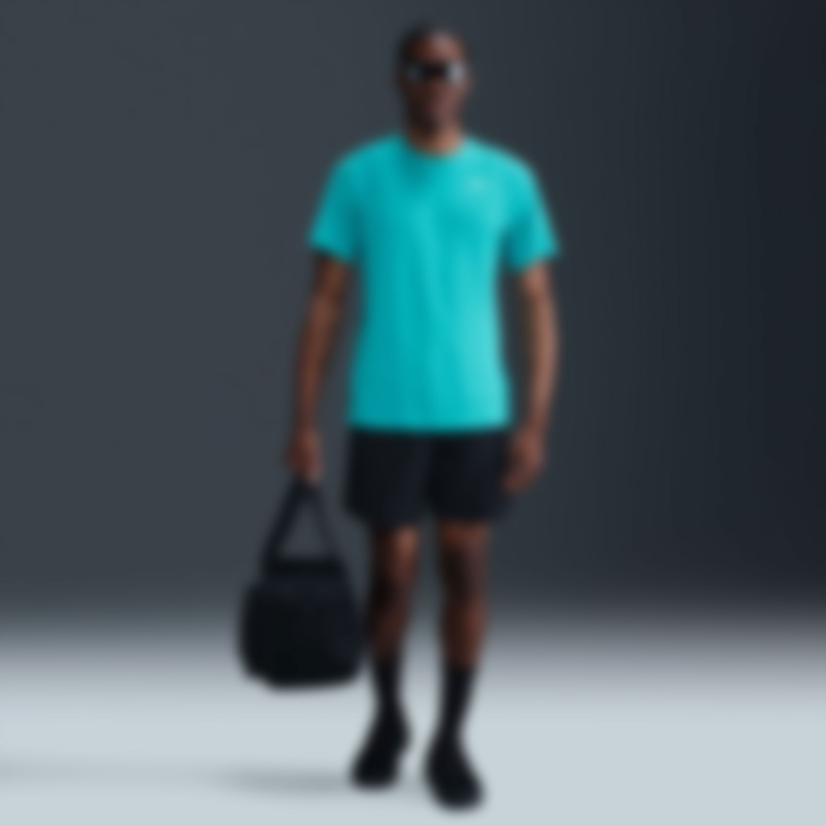 NIKE - Dri-FIT Tee Crew Solid Erkek Mavi Tişört