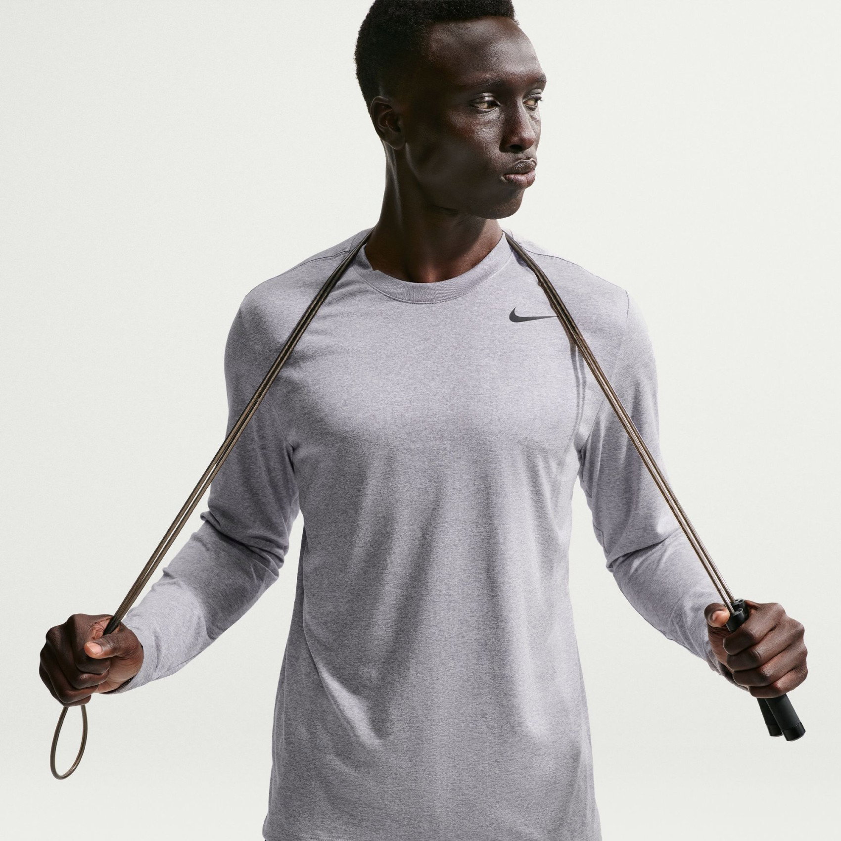 NIKE - Dri-FIT Tee Ls Reset Erkek Gri Sweatshirt