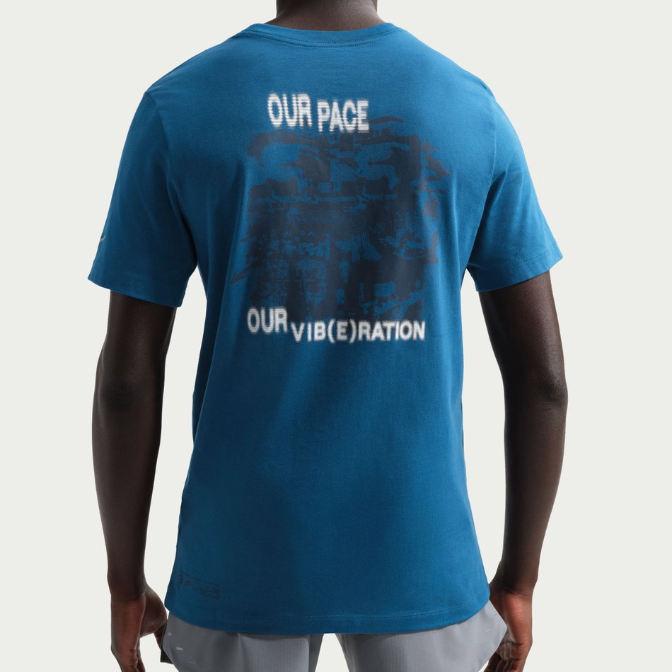 Dri-FIT Tee Run Erkek Mavi Tişört