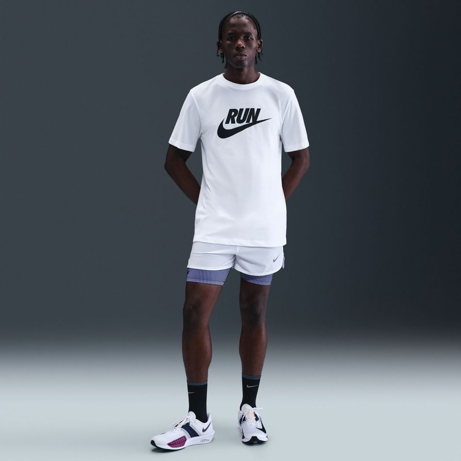 Dri-FIT Tee Run Swoosh Erkek Beyaz Tişört