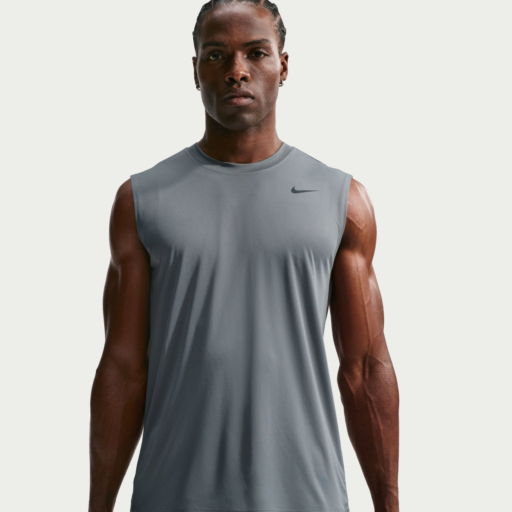 NIKE - Dri-FIT Tee Std Slvls Flex Erkek Gri Tişört